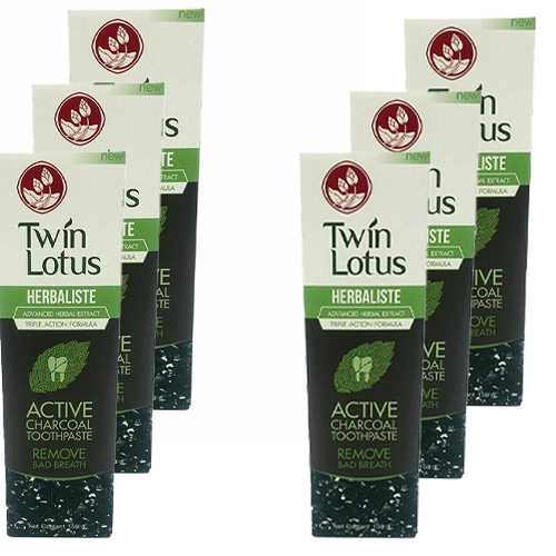 Twin Lotus Active Charcoal Toothpaste 150g 1x6