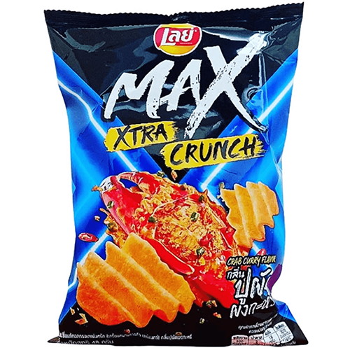 Lay's Max Ridged Potato Chips Crab Curry Flavor 48g