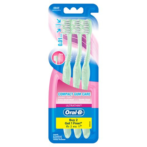 Oral B UltraThin Compact Gum Care 3 Toothbrushes