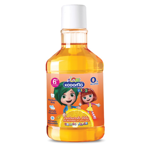 Kodomo Kids Mouthwash Zero Alcohol Orange Flavor Gentle Fresh Fluoride 80ml