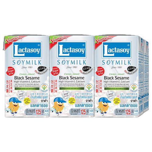 Lactasoy Poy Milk UHT Black Sesame 125ml 1x6