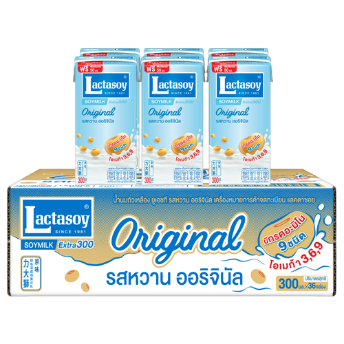 Lactasoy Soy Milk UHT Sweet Flavored 300ml 1x6x6