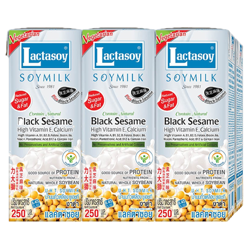 ®Lactasoy Soy Milk UHT Black Sesame 250ml 1x6