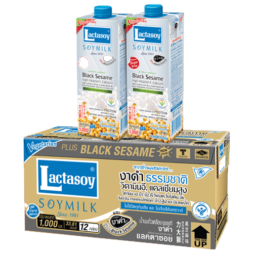 Lactasoy Poy Milk UHT Black Sesame 1000ml 1x12