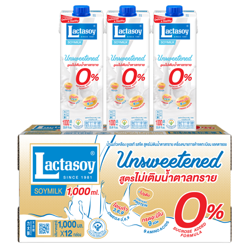 ®Lactasoy Soy Milk UHT Unsweetened Flavored 1000ml 1x12