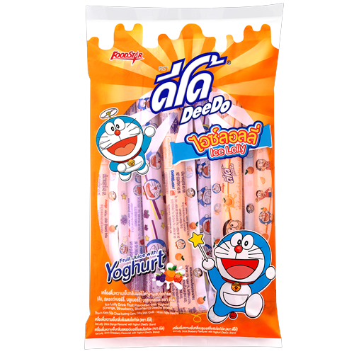 ®DeeDo Ice Lolly Fruit with Yoghurt Flavoured (Orange, Strawberry, Blueberry) 45ml 1x20