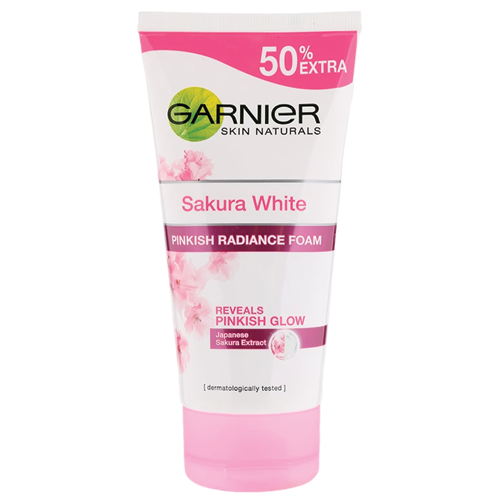 I1 Garnier Sakura White Pinkish Glow Foam  150ml 