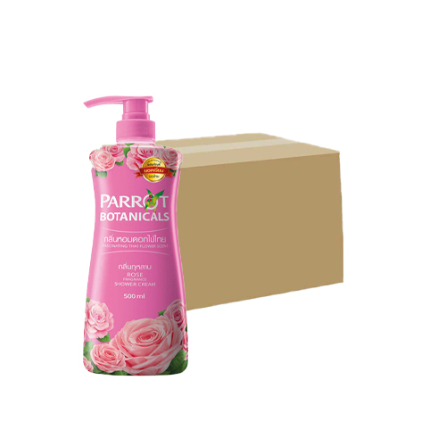 Parrot Botanicals Shower Cream Sweet Pink Rose Fragrance  500ml 1+1 Rose 1x12