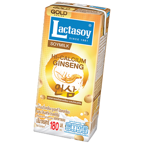 lactasoy gold ເຫລືອງ ໂສມສະກັດ 180ml