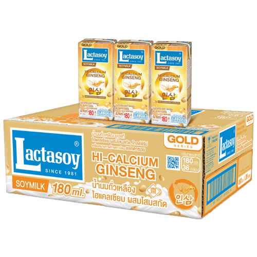 I1 Lactasoy Gold Series Soy Milk UHT Ginseng 180ml 1x4x12