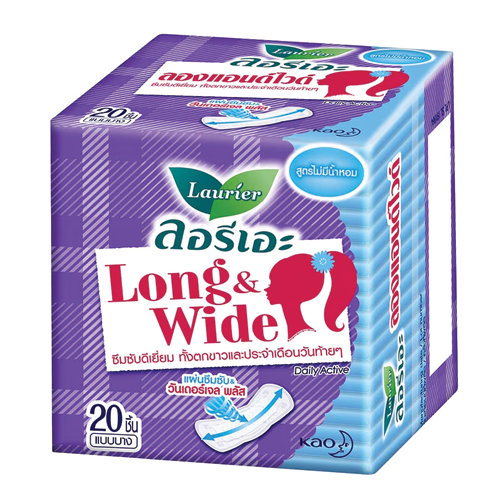 ®Laurier Daily Active Extra Long & White Natural Clean 20p