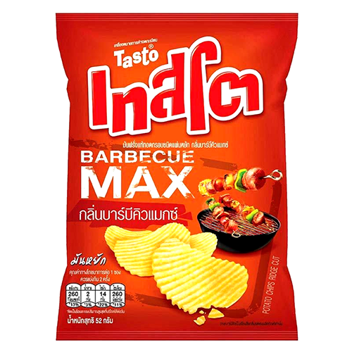 Tasto Potato Chips Barbecue Max Flavored 52g