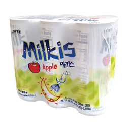 I1 Lotte Milkis apple Soda Beverage 250ml 1x6 / (Pack)