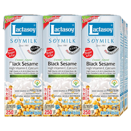 Lactasoy Poy Milk UHT Black Sesame 300ml 1x6 / (Pack)