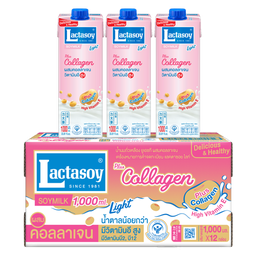 Lactasoy Poy Milk UHT Collagen Fiber 1000ml 1x12 / (Box)