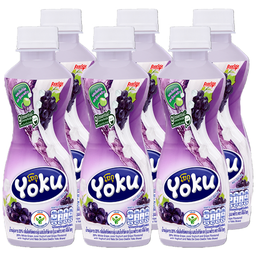 DeeDo Yoku Fruit Juice Grape Flavoured with Yoghurt and Nata De Coco 230ml 1x6 / (Pack)