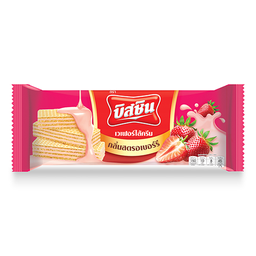 Bissin Wafer Stawberry Flavor 29g / (Unit)