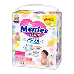 Pamper Merries Size M 6-11 Kg 58 pcs / (หน่วย)