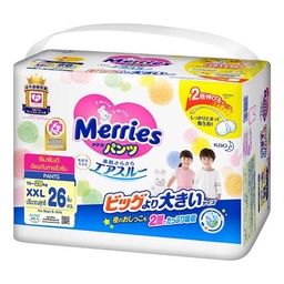 I1 Merries Baby Diaper Pants Size XXL 15-28Kg 26pcs / (หน่วย)