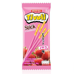 Jack&Jill Tivoli Stick Strawberry Coated 20g  / (Unit)