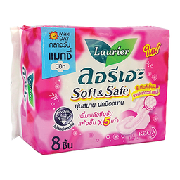 Laurier Soft and Safe Wings Sanitary Pad For Day Time 8p  / (Unit)