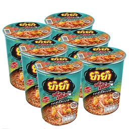 YumYum TemTem Instant Cup Noodles Suki Seafood Flavour 60g 1x6 / (Pack)