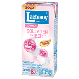 Lactasoy Poy Milk UHT Collagen Fiber Gold Series 180ml / (Unit)