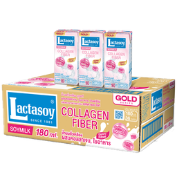 Lactasoy Poy Milk UHT Collagen Fiber Gold Series 180ml 1x4x12 / (Box)