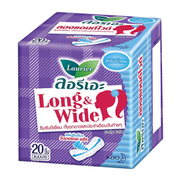 Laurier DailyLong&Wide 20P ຟ້າ+ມ່ວງ Natural Clean / (หน่วย)