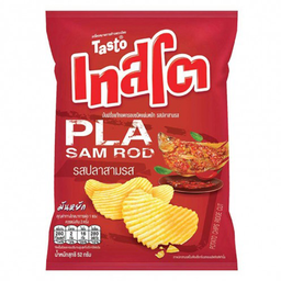 Tasto Potato Chip Pla sam Rod Flavored 42g / (หน่วย)